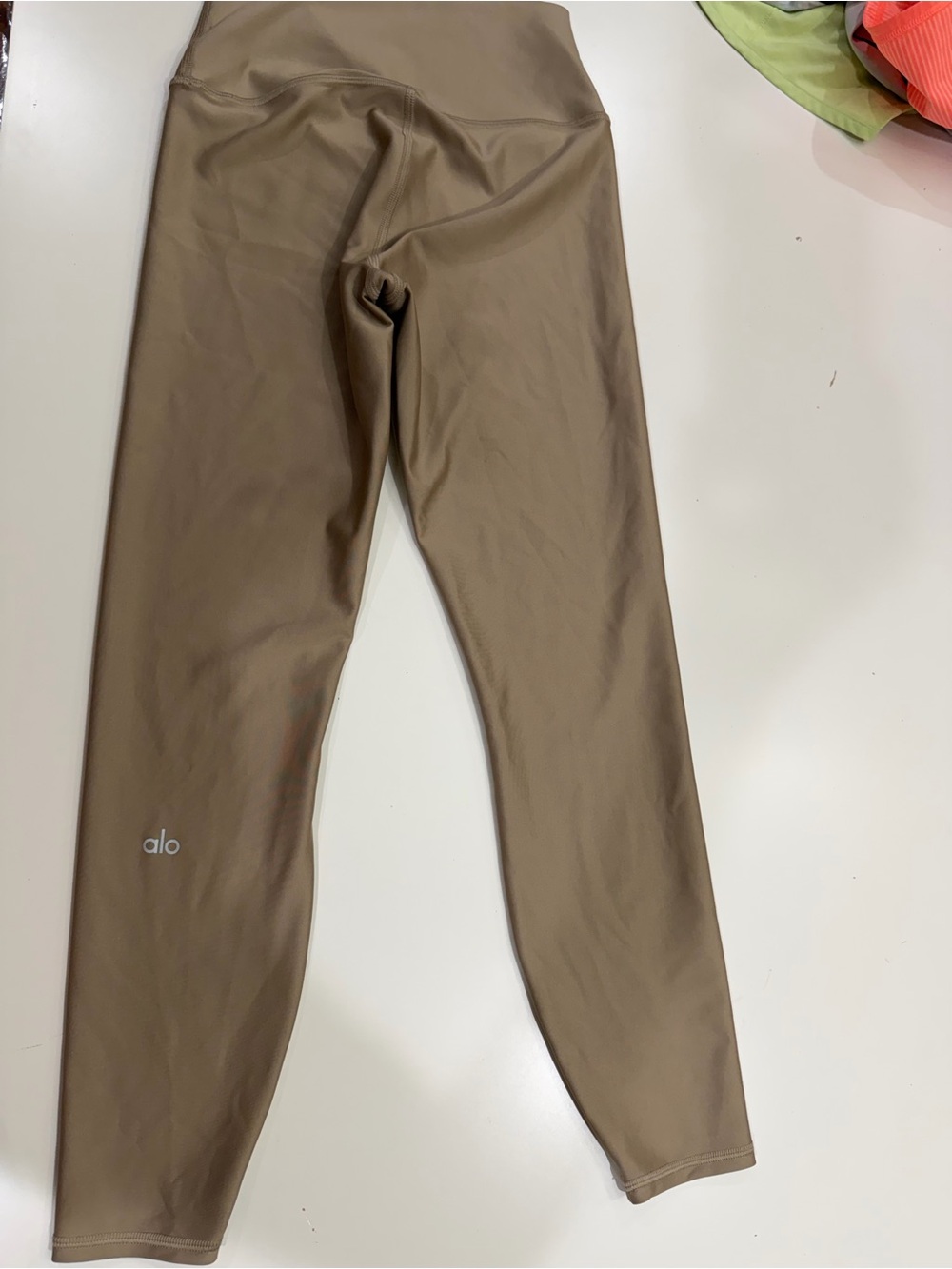 ALO Yoga Kids' High-Waist Leggings in Taupe Brown